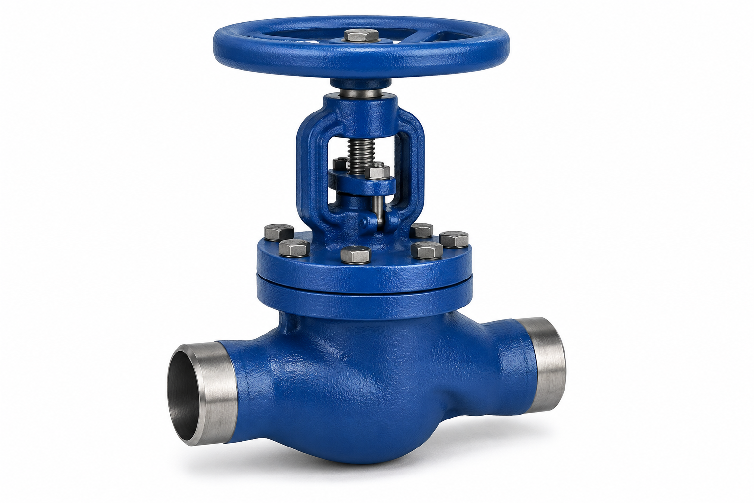 Butt weld globe valve for high pressure and high temperature service