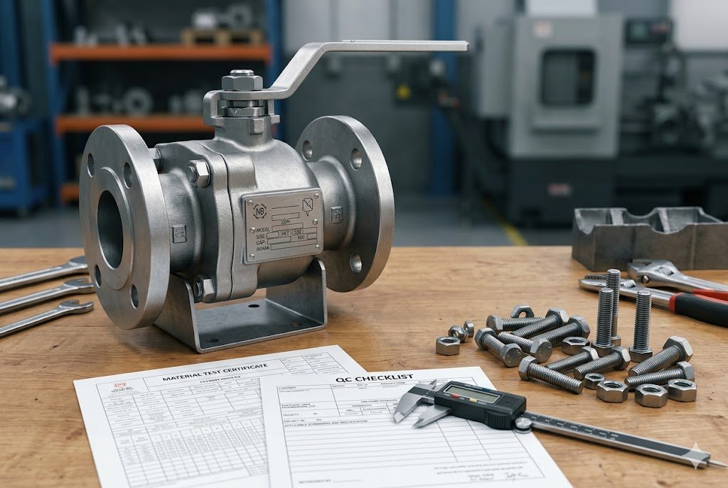 ball valve material certificate and incoming inspection checklist