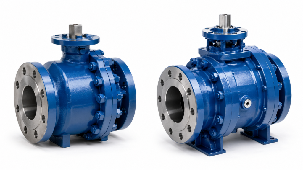 Floating ball valve vs trunnion mounted ball valve comparison