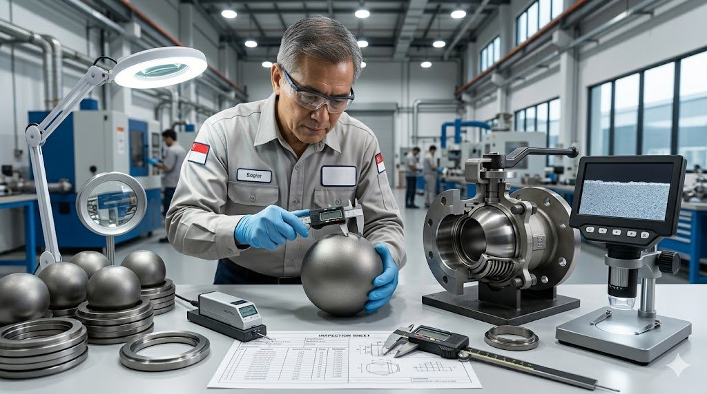 ball valve seat coating incoming inspection