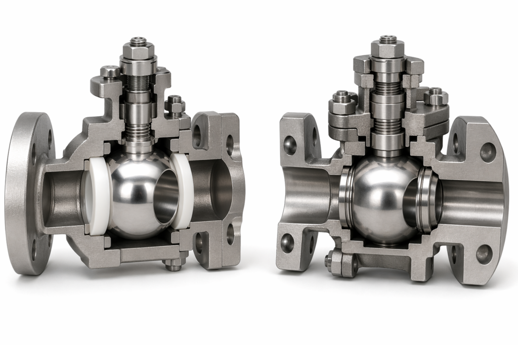 Soft seated and metal seated ball valve sealing comparison