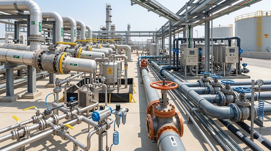 Flanged ball valves used in oil gas chemical water treatment industrial piping