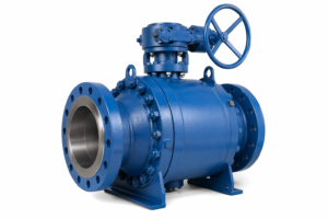 Two-Piece Trunnion Ball Valve with gear operator