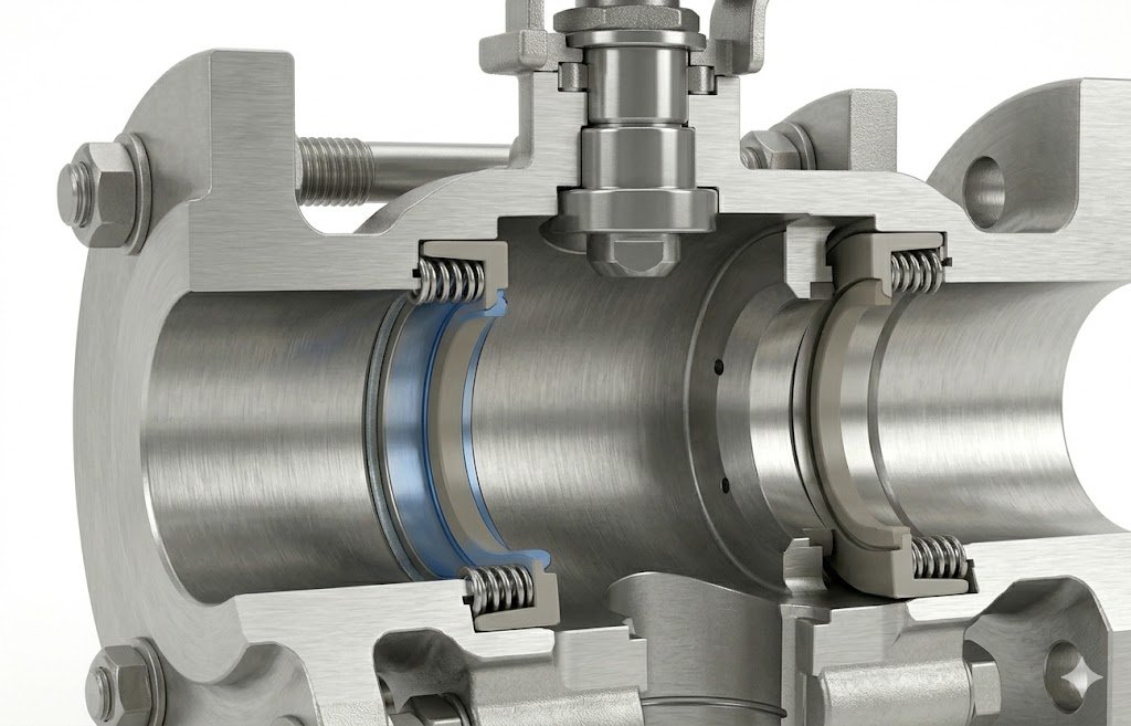 high pressure ball valve seat design with spring loaded seat