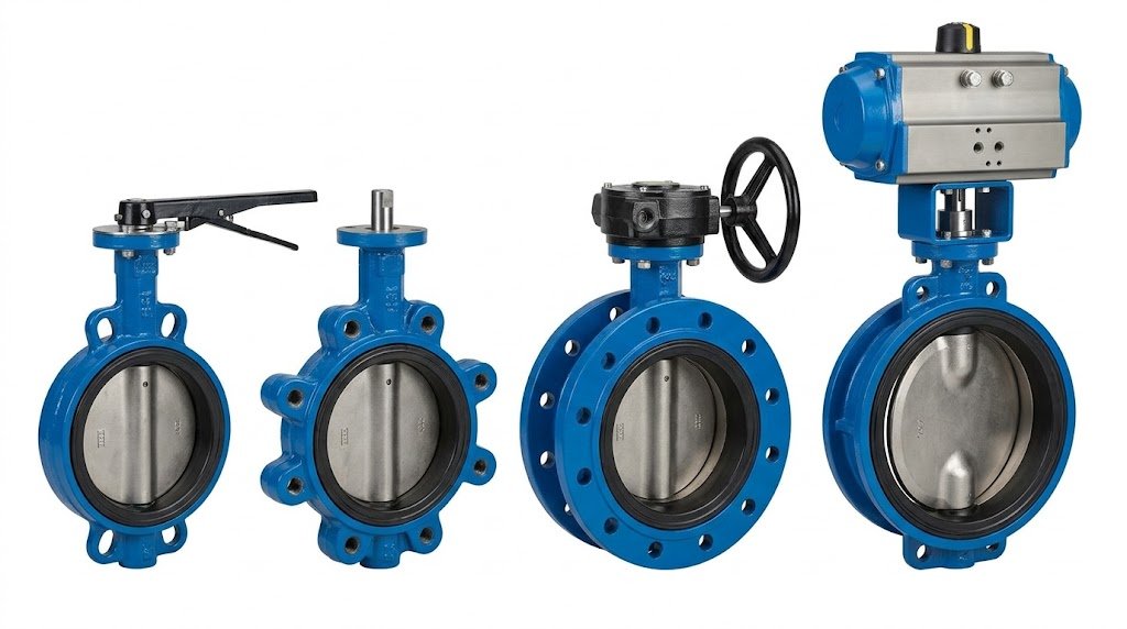 Wafer lug flanged and triple offset butterfly valve types comparison