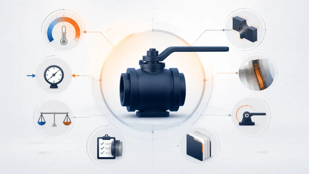 High-Temperature Ball Valves: How to Qualify Materials, Seats, Torque and Testing 1 Concept illustration of a high-temperature ball valve engineering review
