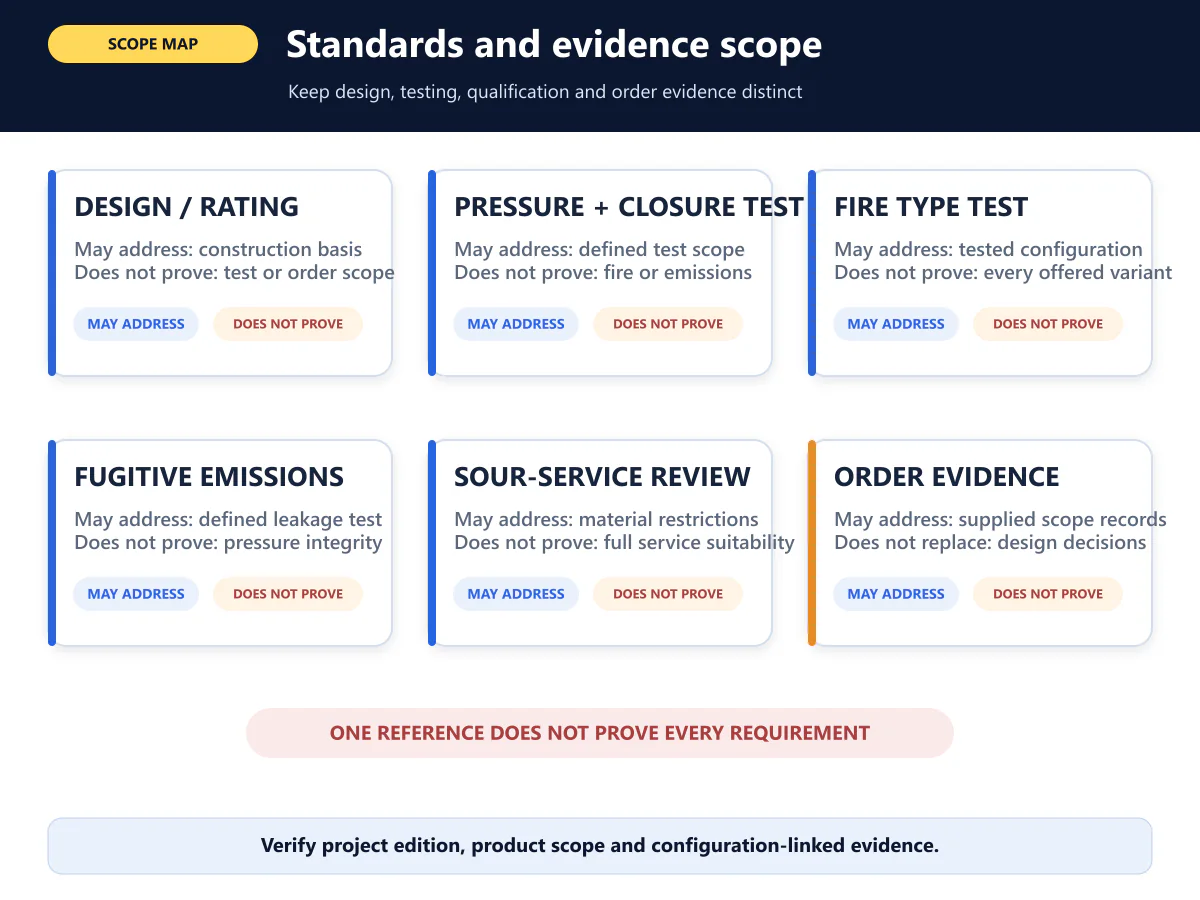 Industrial Ball Valve standards and evidence scope map for design testing emissions and sour service